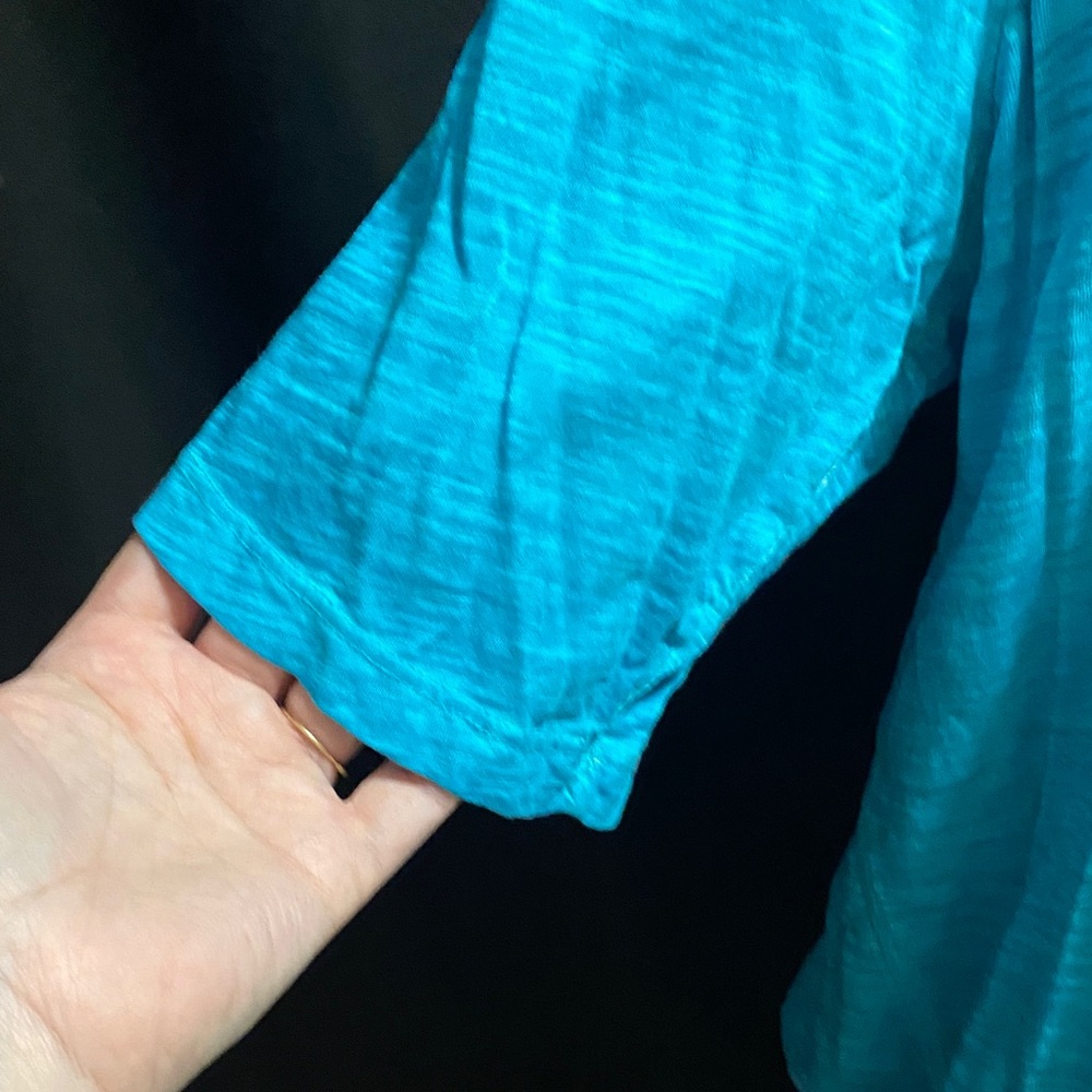EUC LOGO by Lori Goldstein Vibrant Blue Short Sleeve Top XL - Picture 2 of 7
